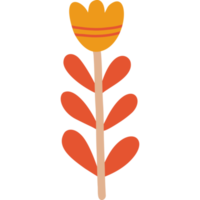 decoração. flor com folhas png