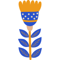 yellow-blue flower. decor png