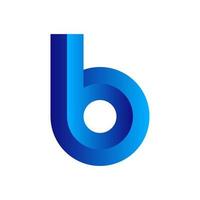 b modern letter logo design vector