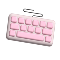 clavier 3d rendre illustration isolé png