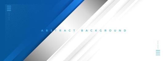 Blue abstract banner background vector, modern corporate concept with silver effect vector