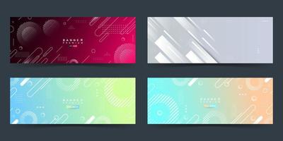 background banners. full color, gradation, collection set, suitable for your business. vectors eps 10