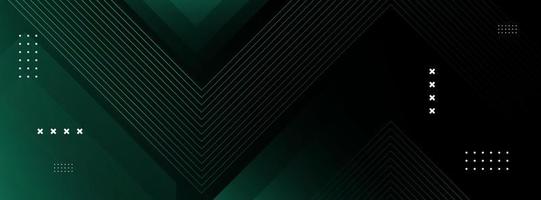 banner background. full color, green and black gradations, abstract memphis vector