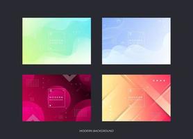 Modern background.4 Collection Set.Gradation. Geometric Effect EPS 10 vector