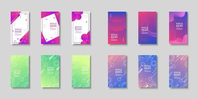 Modern background. template story, abstract frame, colorful, gradation, business, collection set eps 10 vector