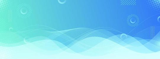 Banner background. colorful, gradation wave effect. bright blue eps 10 vector