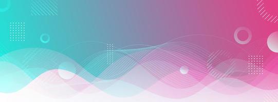 Banner background. colorful, gradient wave effect.geometric eps 10 vector