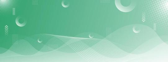 banner background. colorful, wave effect gradation.green and white eps 10 vector