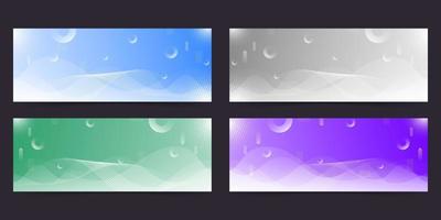 banner background. full color, gradation, wave, collection set eps 10 vector