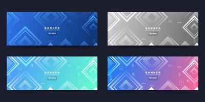 banner background. colorful, grid effect gradient set collection .eps 10 vector