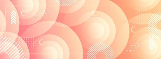 banner background. colorful, elegant gradient orange circle effect vector