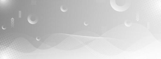 banner background. full color, wave effect gradation.gray and white eps 10 vector