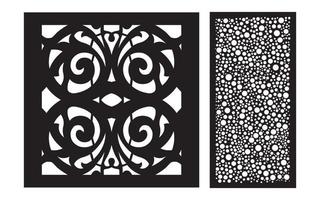 Decorative floral patterns, geometric template for cnc laser cutting vector