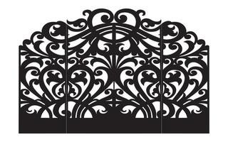 Decorative floral patterns, geometric template for cnc laser cutting vector