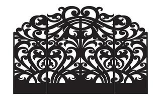 Decorative floral patterns, geometric template for cnc laser cutting vector