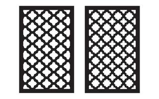 Decorative floral patterns, geometric template for cnc laser cutting vector