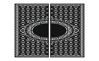 Black patterns with white background, Islamic vectors with floral panels for CNC laser cutting