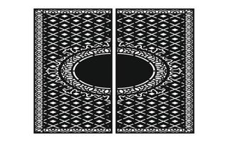 Black patterns with white background, Islamic vectors with floral panels for CNC laser cutting