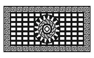 Black patterns with white background, Islamic vectors with floral panels for CNC laser cutting