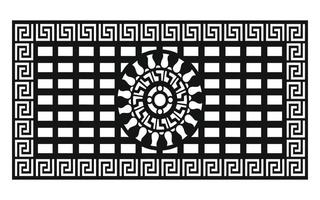 Black patterns with white background, Islamic vectors with floral panels for CNC laser cutting