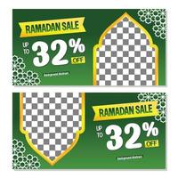 Editable Ramadan sale banner template. with mandala ornaments. Design for social media, print and web. Vector illustration