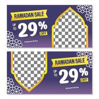 Editable Ramadan sale banner template. with mandala ornaments. Design for social media, print and web. Vector illustration