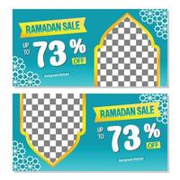 Editable Ramadan sale banner template. with mandala ornaments. Design for social media, print and web. Vector illustration