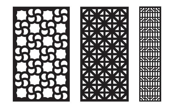 patrones florales decorativos, plantilla geométrica para corte por láser cnc vector
