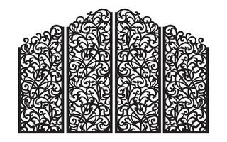 Decorative floral patterns, geometric template for cnc laser cutting vector