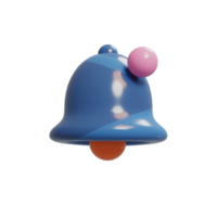 A bell as illustrate notification in 3d render style png