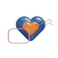 amor 3d icono con hermosa hacer estilo png