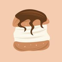 Profiteroles vector illustration for graphic design and decorative element