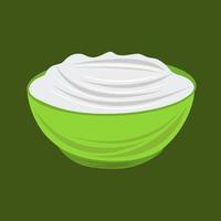 Delicious sour cream vector illustration for graphic design and decorative element