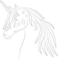 Unicorn Vector Line art coloring pages unicorn illustration for coloring book