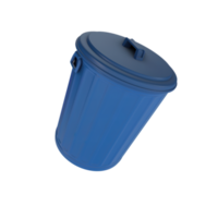 ícone 3d da lata de lixo png