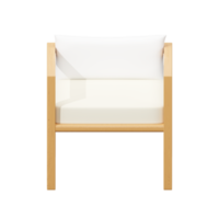 3D wooden arm chair png