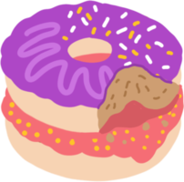 Handdrawn Donut Cake png