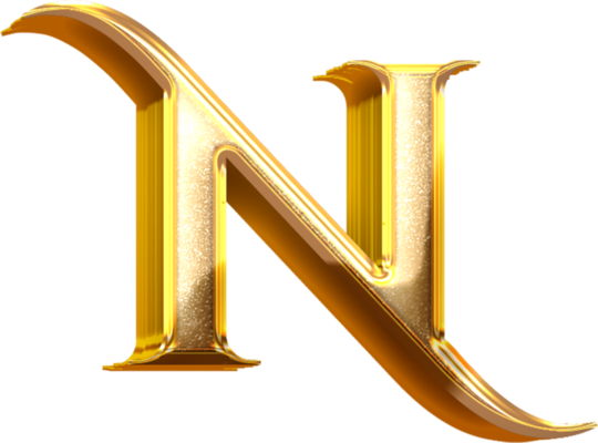 3D Gold Effect Letter N 21054625 PNG