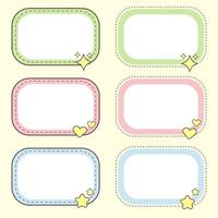 adorable border box collection, Set of cute frames, cute frames collection, Set of vector frames, vector colorful calligraphic frames