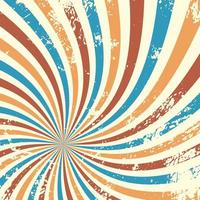 Abstract retro rays grunge background, retro starburst sunburst background vector