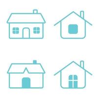 house icon set, vector symbols, For web, print and mobile