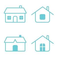 house icon set, vector symbols, For web, print and mobile