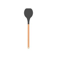 spatula frying food flat design vector illustration. itchen solid spatula clipart vector illustration. Spatula flat vector design. Cooking spatula icon isolated on white.