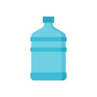 Water gallon flat design template vector. big bottle with clean water. Plastic container for the cooler. Isolated on white background. vector