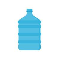 Water gallon flat design template vector. big bottle with clean water. Plastic container for the cooler. Isolated on white background. vector