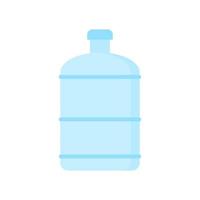 Water gallon flat design template vector. big bottle with clean water. Plastic container for the cooler. Isolated on white background. vector