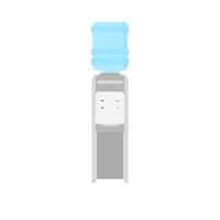 Water dispenser flat design vector illustration. Vector flat cartoon water cooler isolated on empty background-equipment and office interior elements, workplace organization concept,web site banner