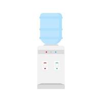 Water dispenser flat design vector illustration. Vector flat cartoon water cooler isolated on empty background-equipment and office interior elements, workplace organization concept,web site banner