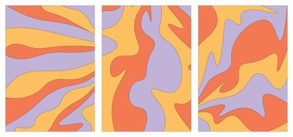 Groovy abstract background with red, orange and purple colors vector