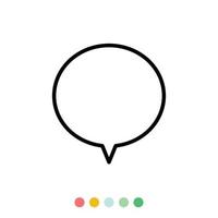 Speech bubbles linear vector element, Text balloon, Vector icon.